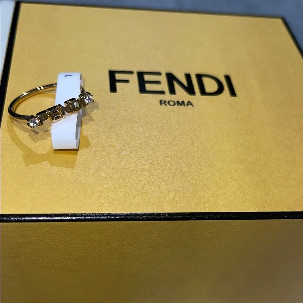 Fendi Gold Logo Ring